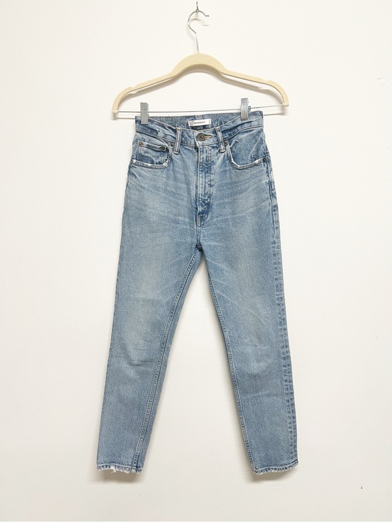 Moussy Denim - Moussy Womens MVS Vintage Stretch Light Wash High Rise Distressed Jeans Size 24
